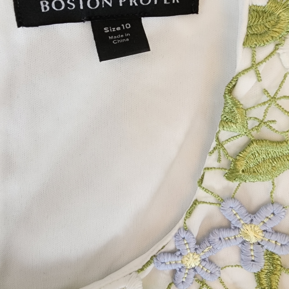 Boston Proper Floral Embroidered Dress - Picture 7 of 9